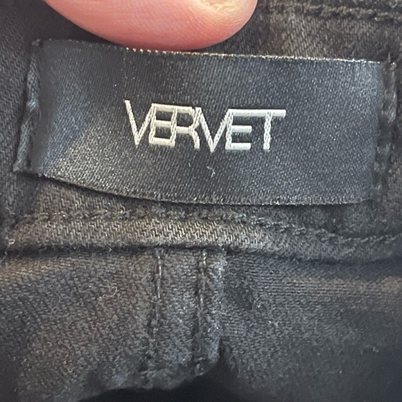 Vervet black distressed high waist stretch denim skirt - Picture 3 of 6